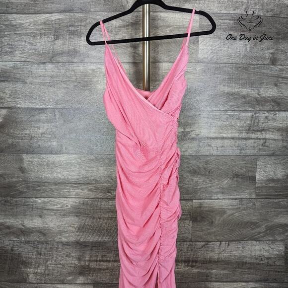 Soly Hux Spaghetti Strap Ruched Bodycon Dress Size S - Picture 1 of 6